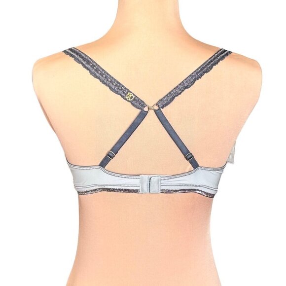 NWT Maaji Intimates Pink Grey Printed Halter Bralette Sz. L - Picture 7 of 14